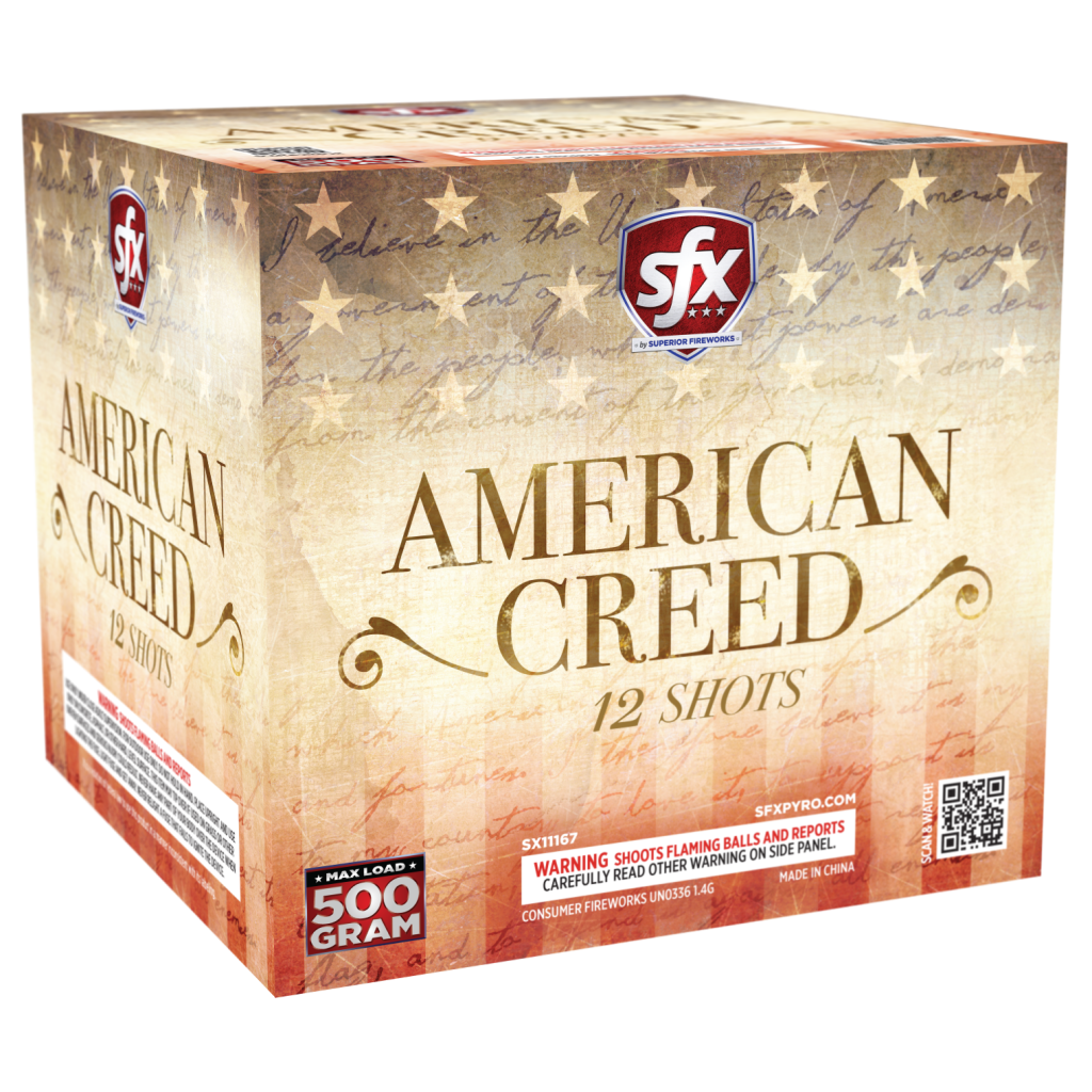 SFX American Creed, 500-gram Repeaters, SFX Fireworks